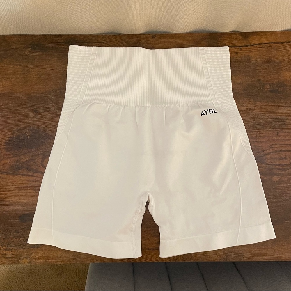 AYBL White Seamless Shorts
